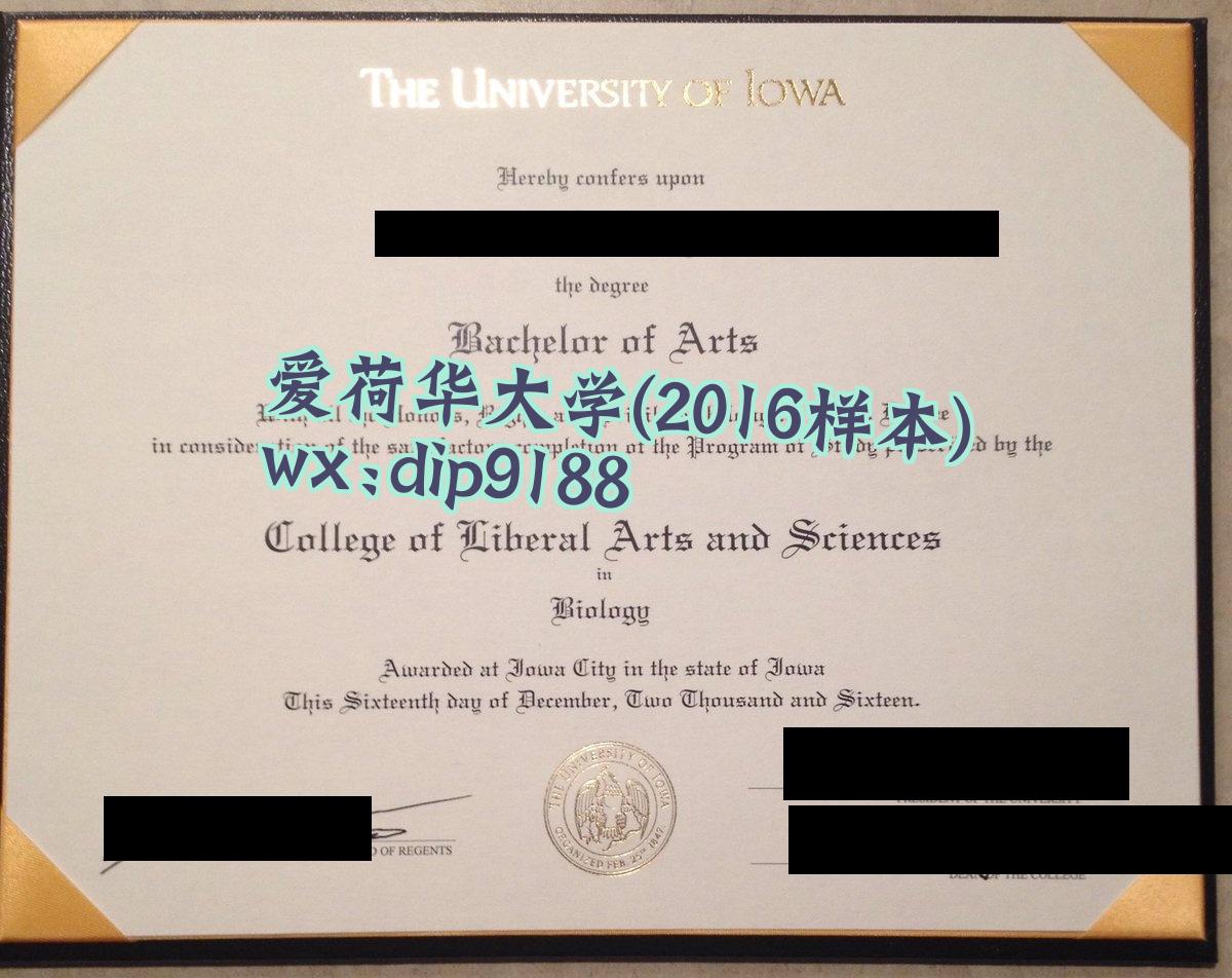 爱荷华大学学历2016毕业证样本图