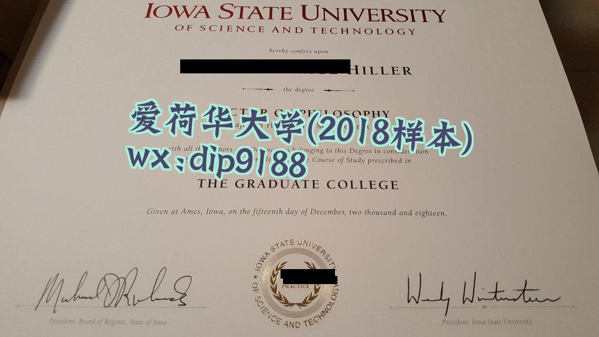 爱荷华大学学历2018毕业证样本图