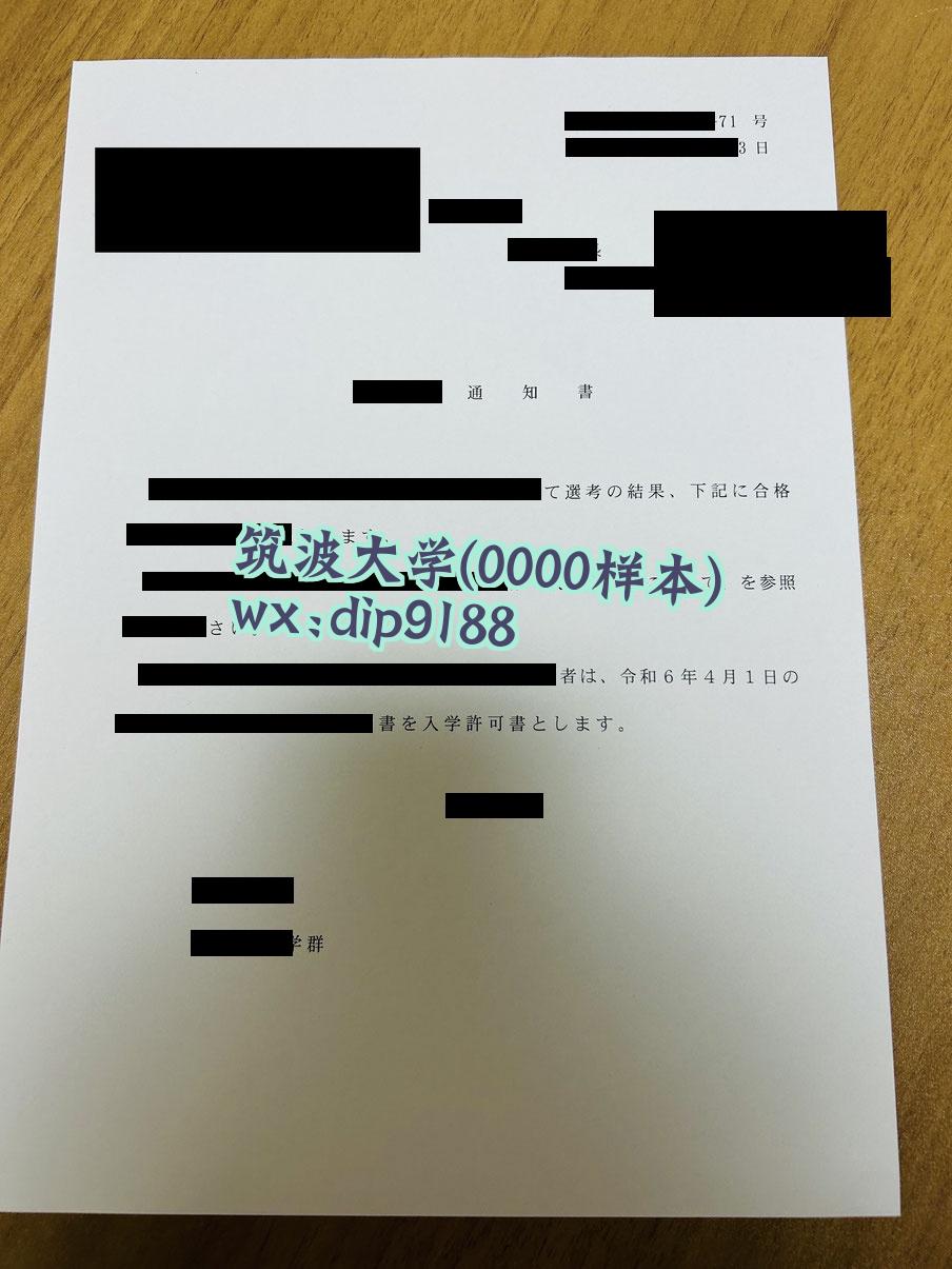 筑波大学学历0000毕业证样本图