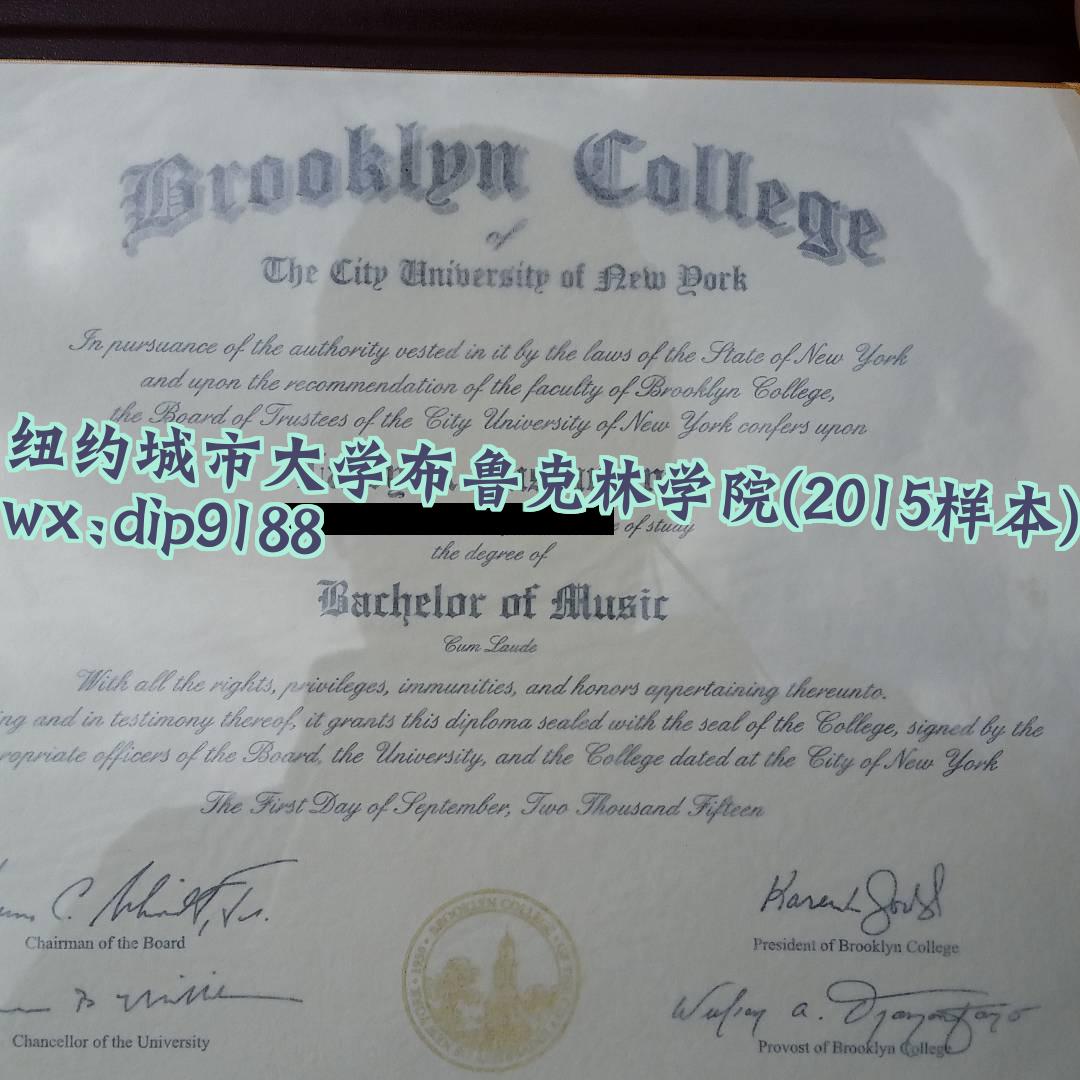 纽约城市大学布鲁克林学院学历2015毕业证样本图