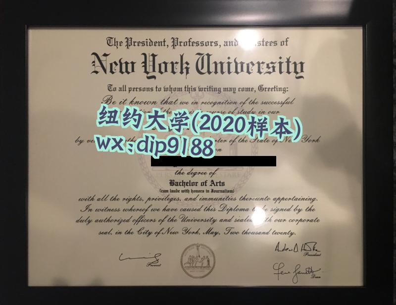 纽约大学学历2020毕业证样本图
