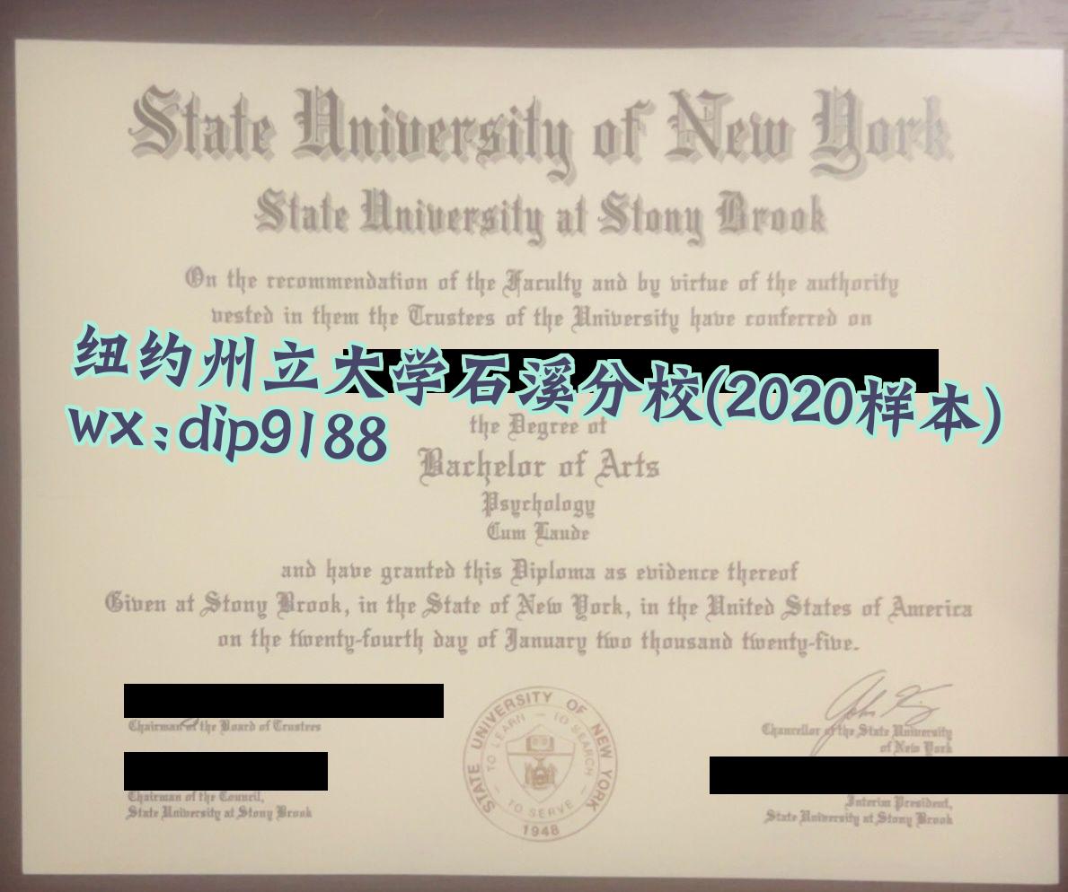 纽约州立大学石溪分校学历2020毕业证样本图