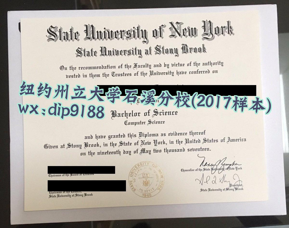 纽约州立大学石溪分校学历2017毕业证样本图