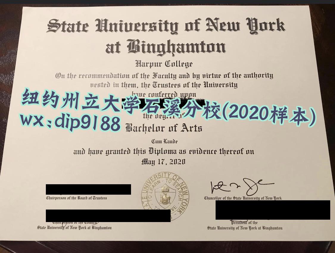 纽约州立大学石溪分校学历2020毕业证样本图
