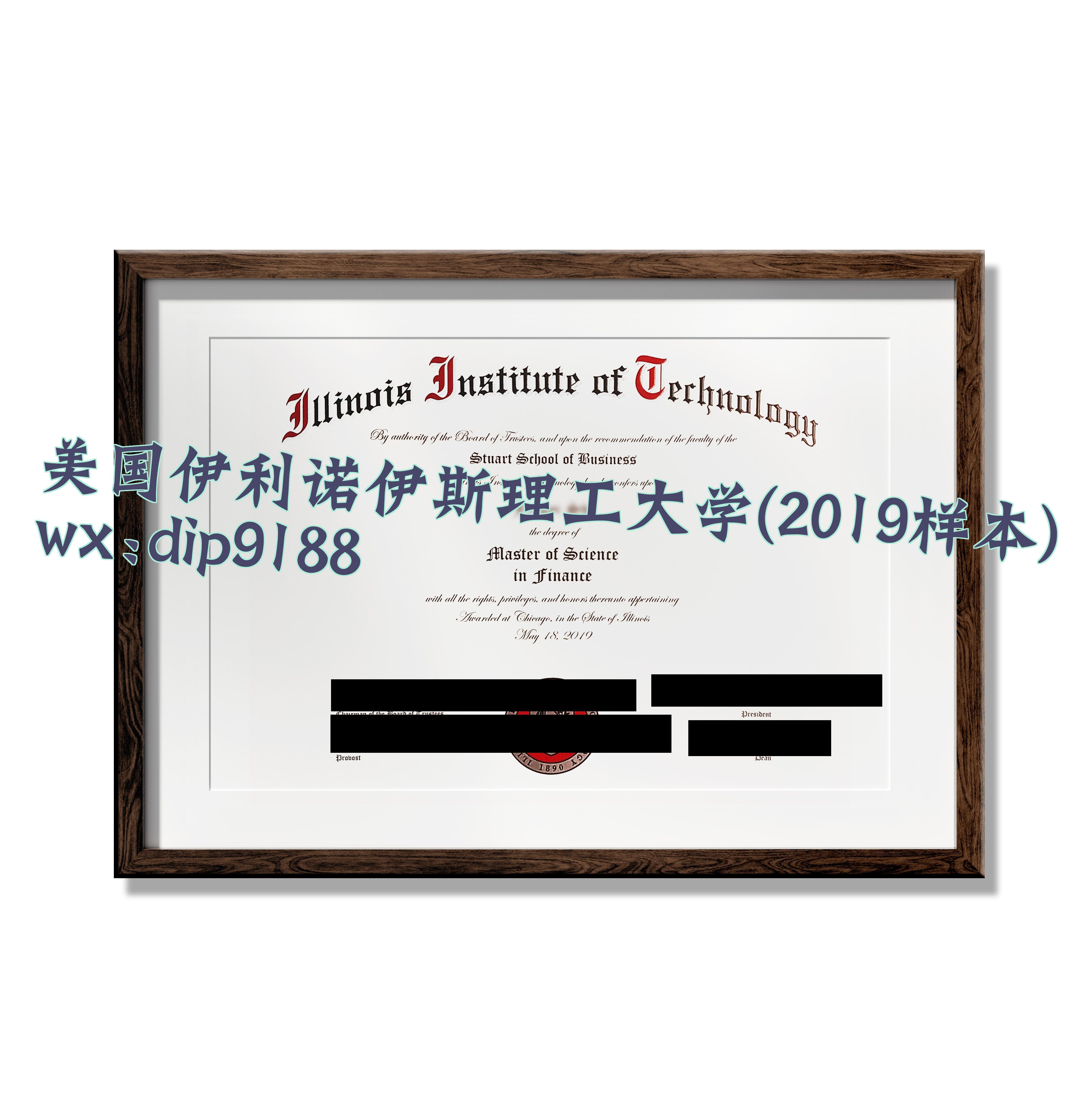 美国伊利诺伊斯理工大学学历2019毕业证样本图