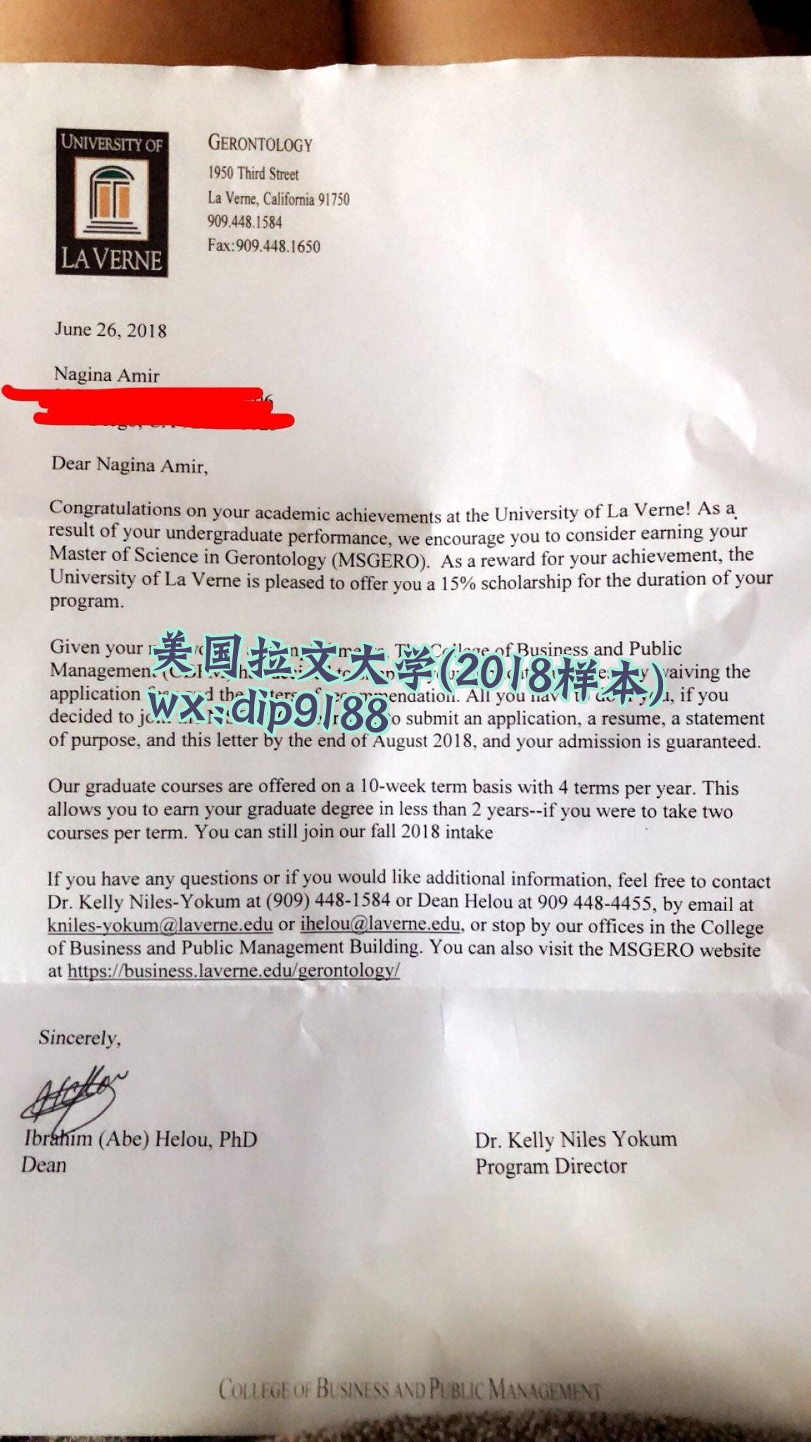 美国拉文大学学历2018毕业证样本图