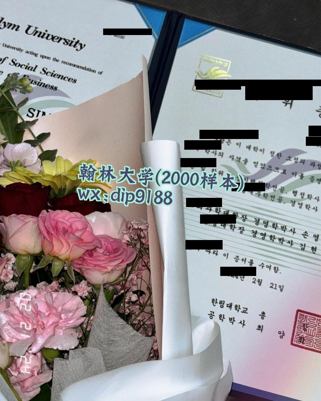 翰林大学学历2000毕业证样本图