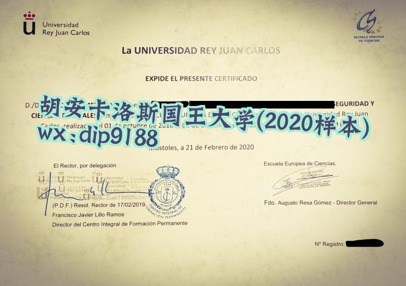 胡安卡洛斯国王大学学历2020毕业证样本图