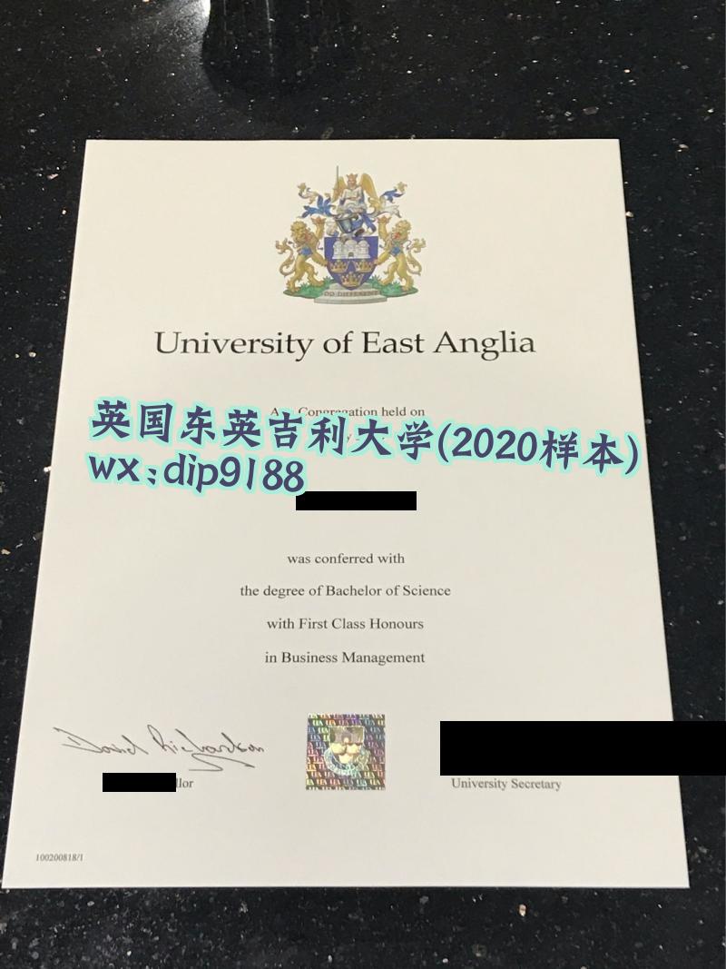 英国东英吉利大学学历2020毕业证样本图