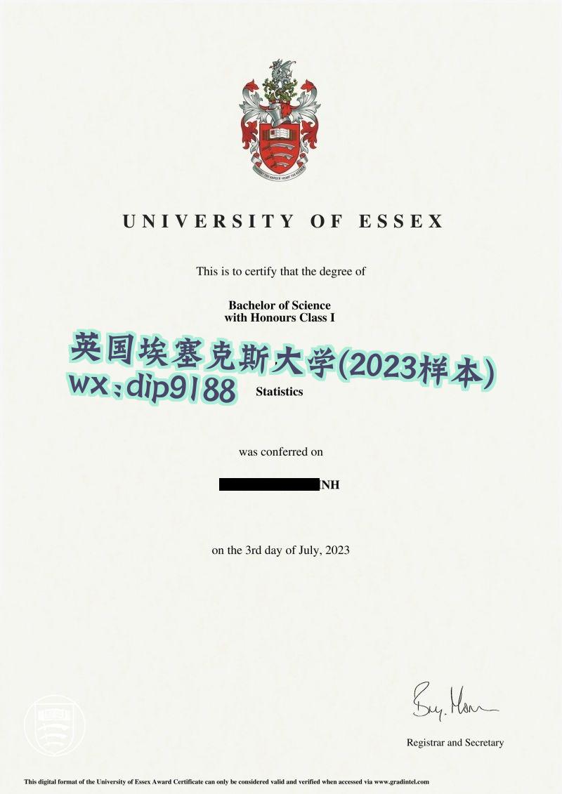 英国埃塞克斯大学学历2023毕业证样本图