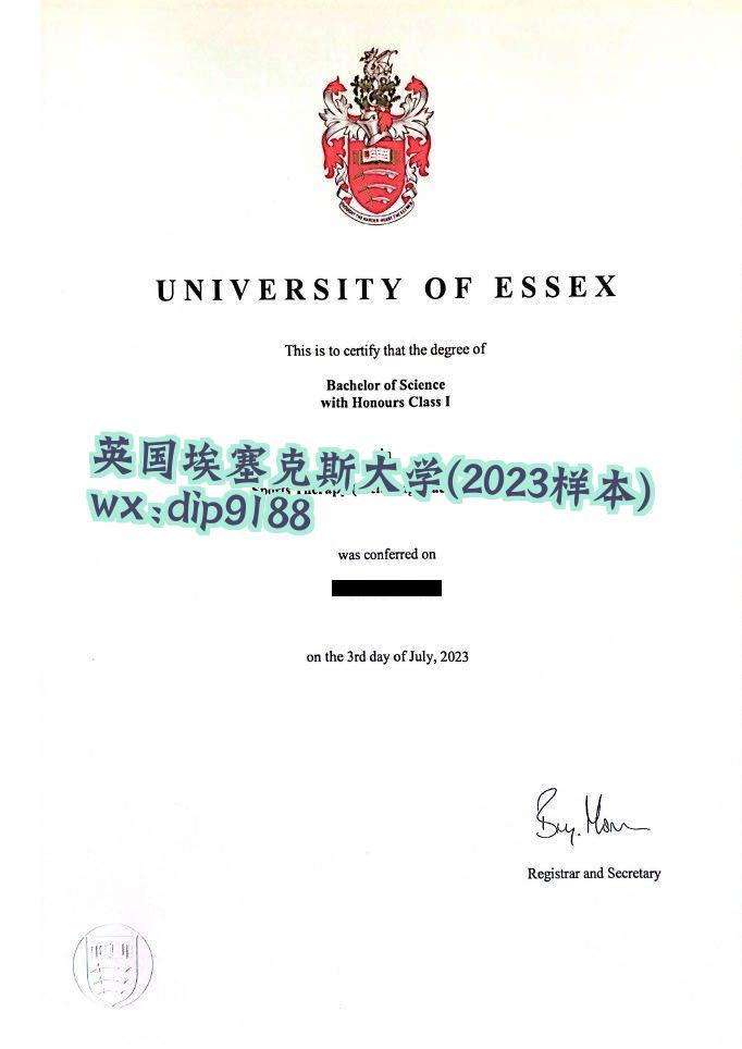 英国埃塞克斯大学学历2023毕业证样本图