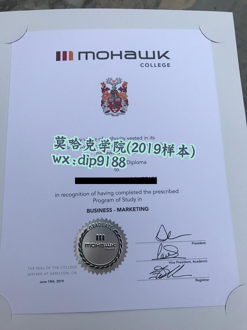 莫哈克学院学历2019毕业证样本图