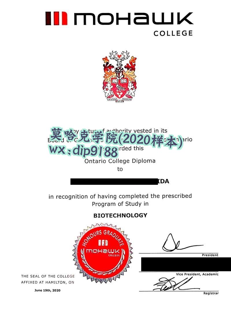 莫哈克学院学历2020毕业证样本图