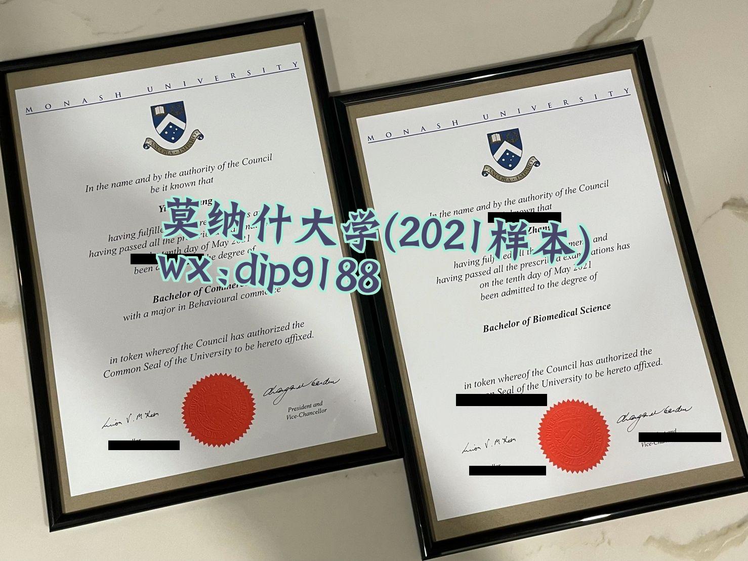 莫纳什大学学历2021毕业证样本图