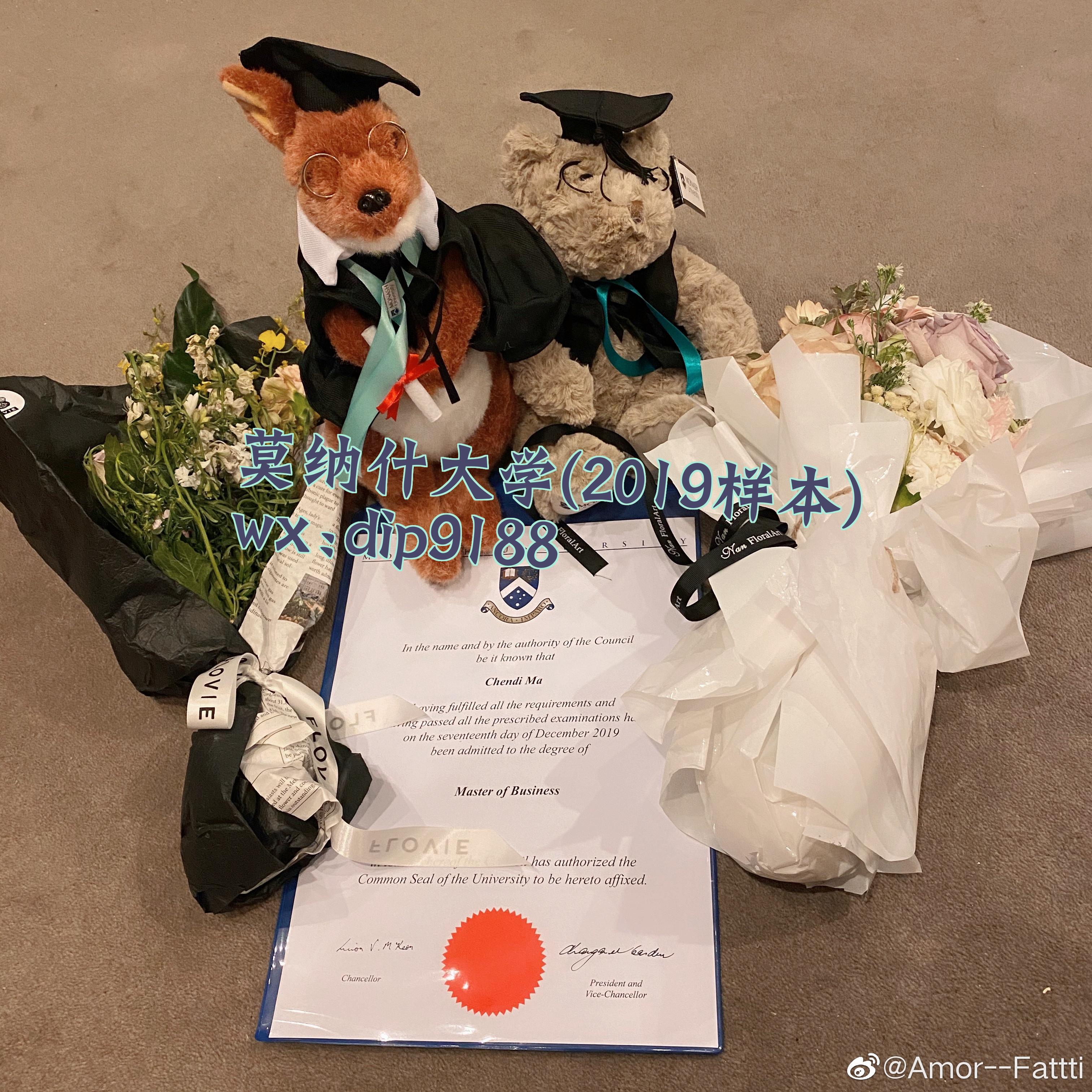 莫纳什大学学历2019毕业证样本图