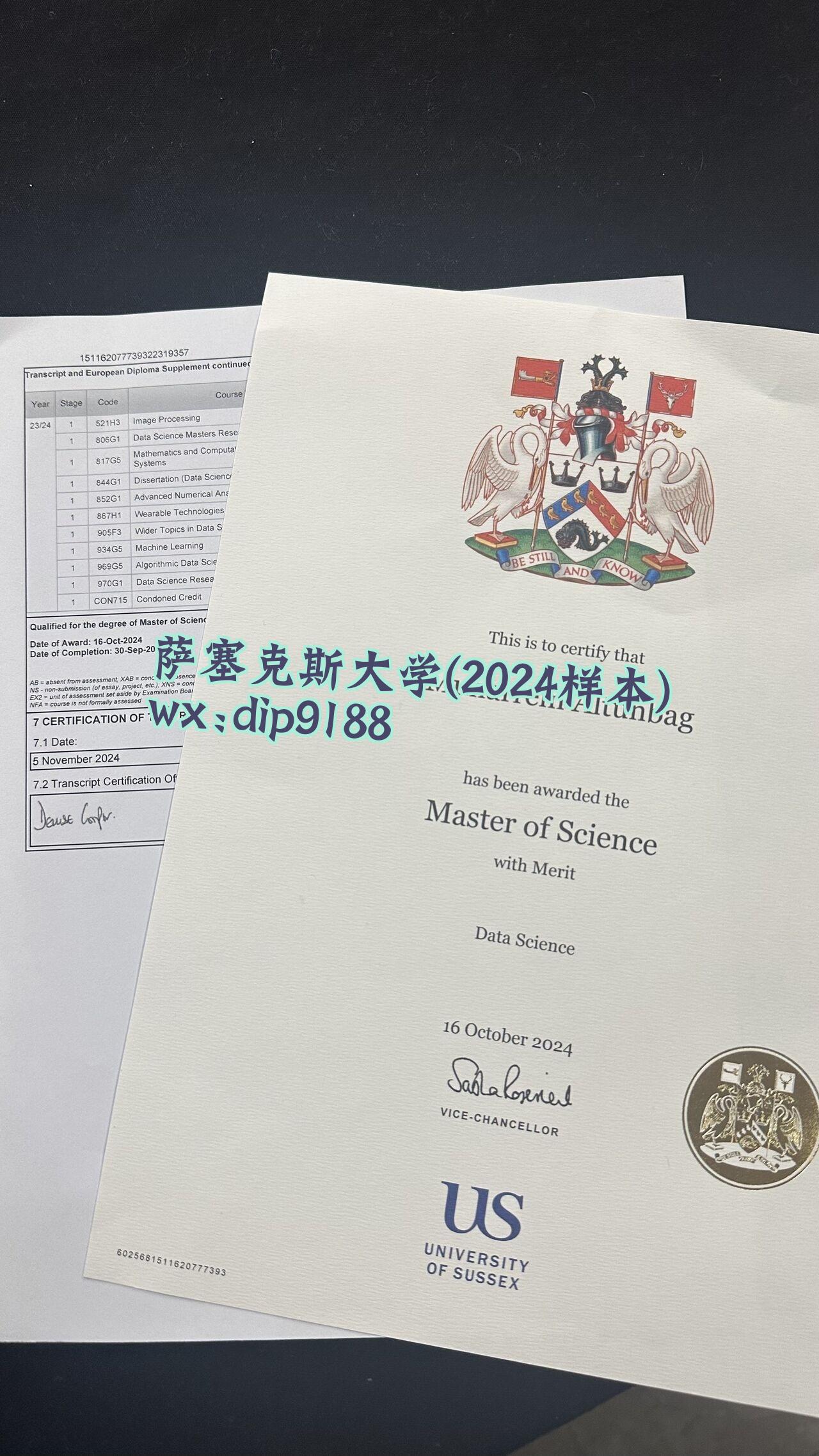 萨塞克斯大学学历2024毕业证样本图