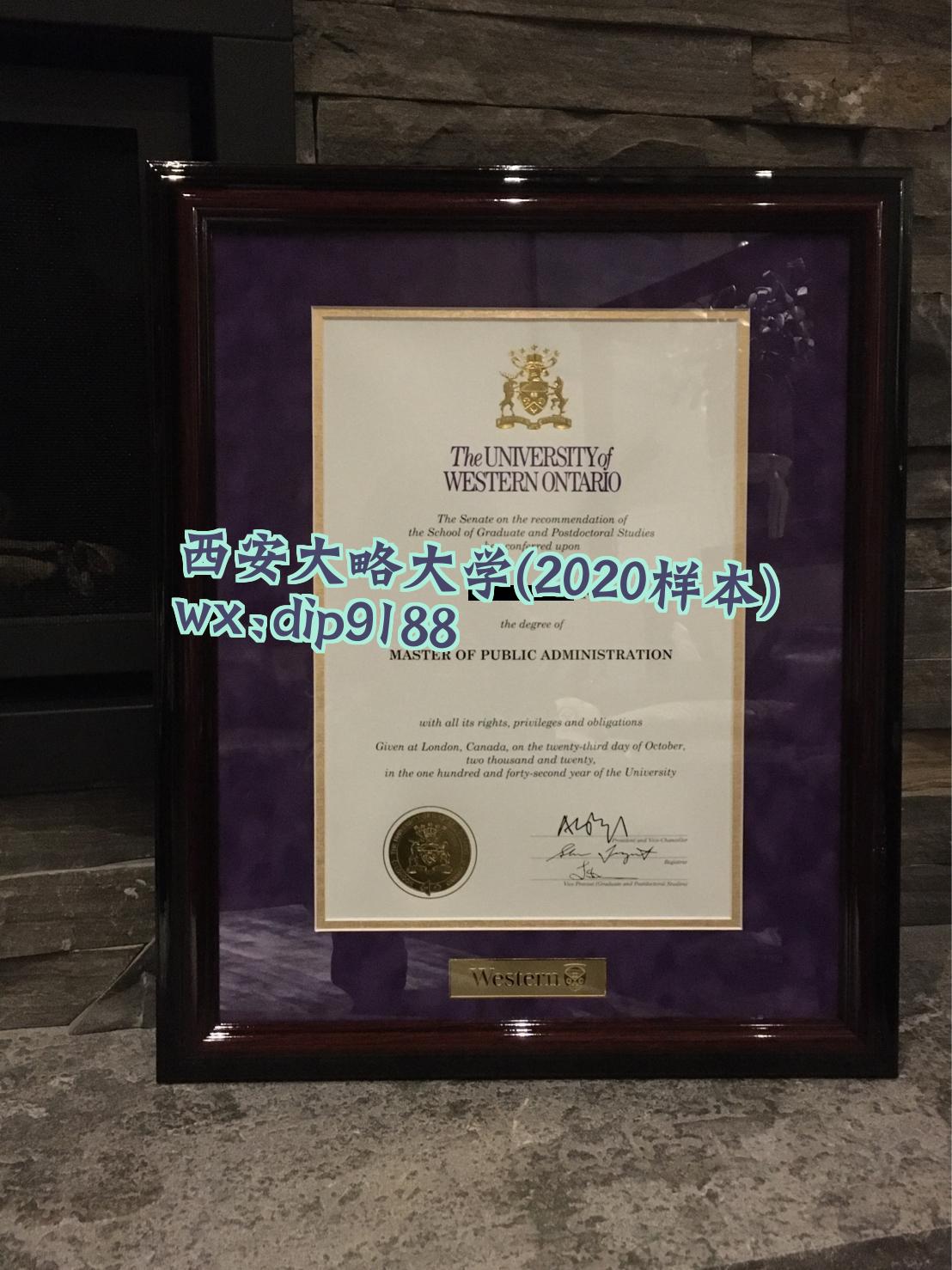 西安大略大学学历2020毕业证样本图