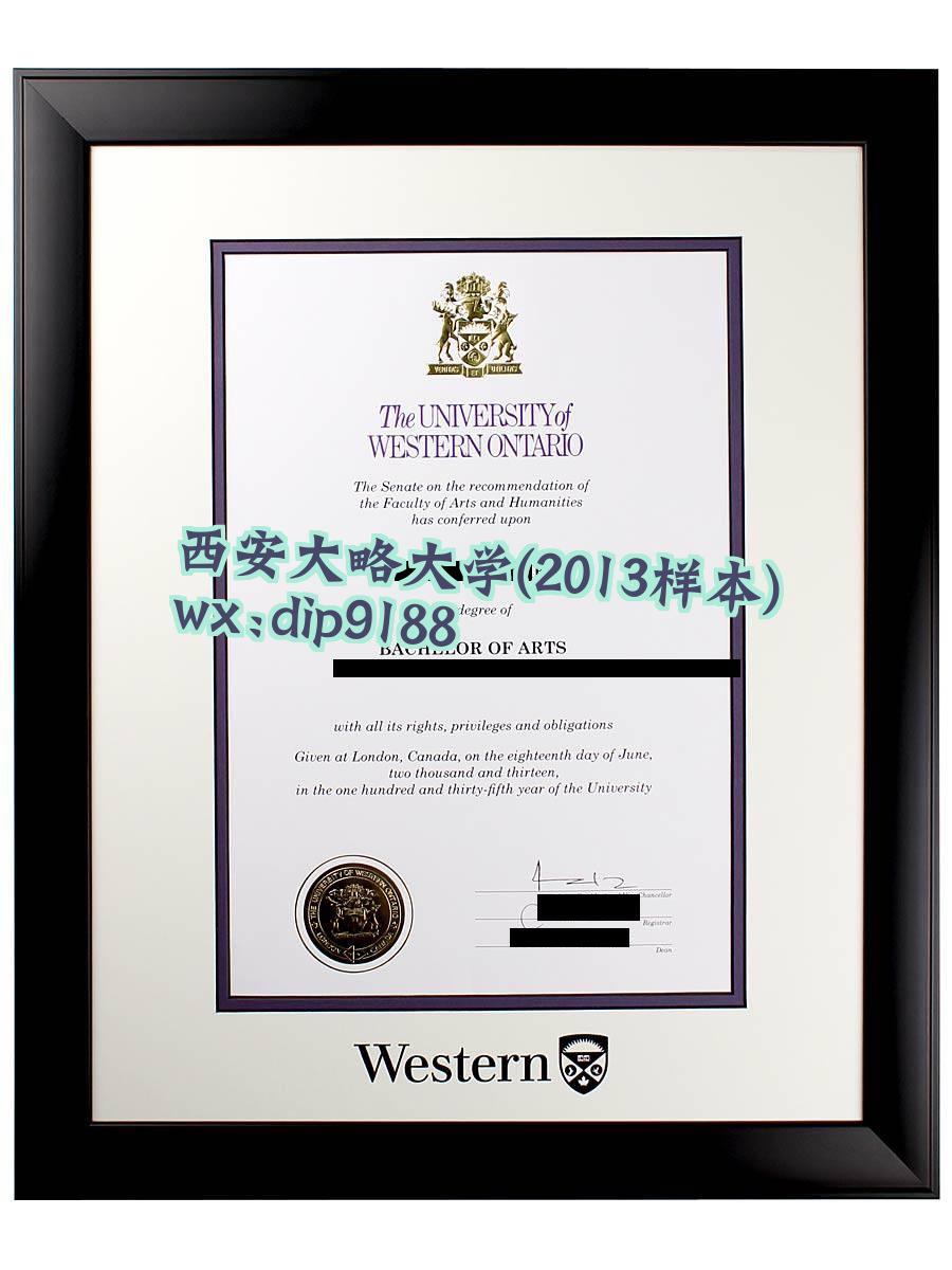 西安大略大学学历2013毕业证样本图