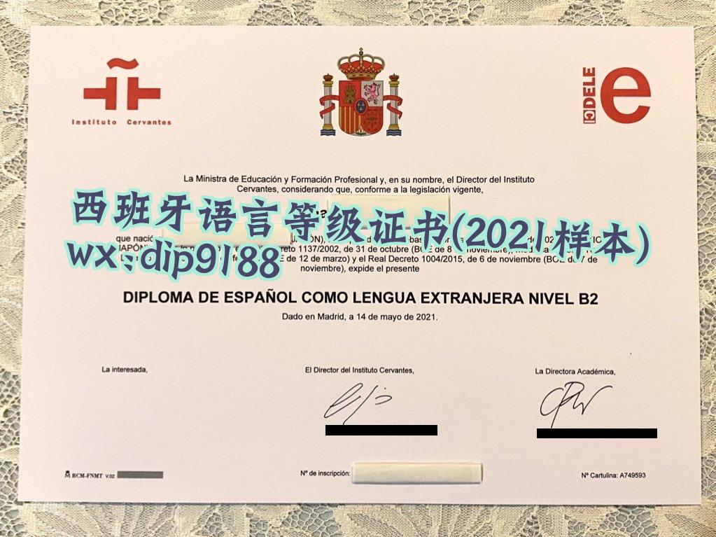西班牙语言等级证书学历2021毕业证样本图