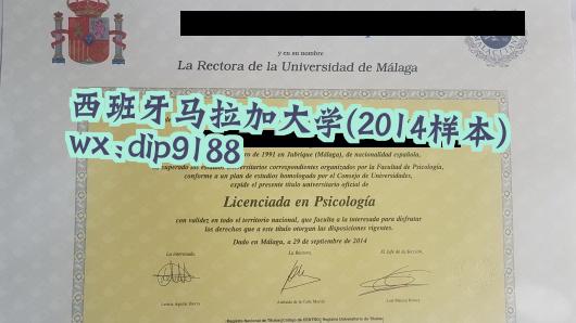 西班牙马拉加大学学历2014毕业证样本图