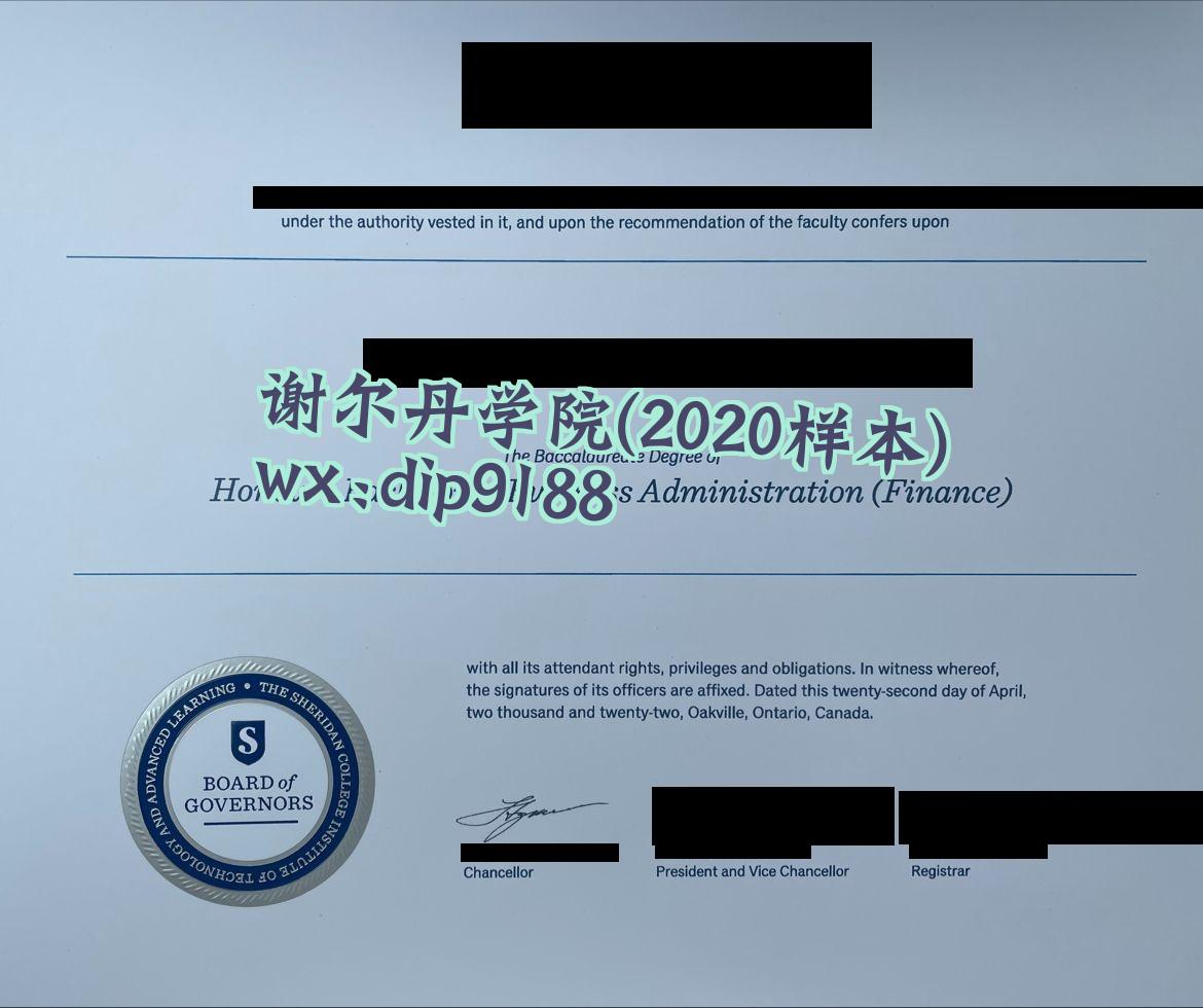 谢尔丹学院学历2020毕业证样本图