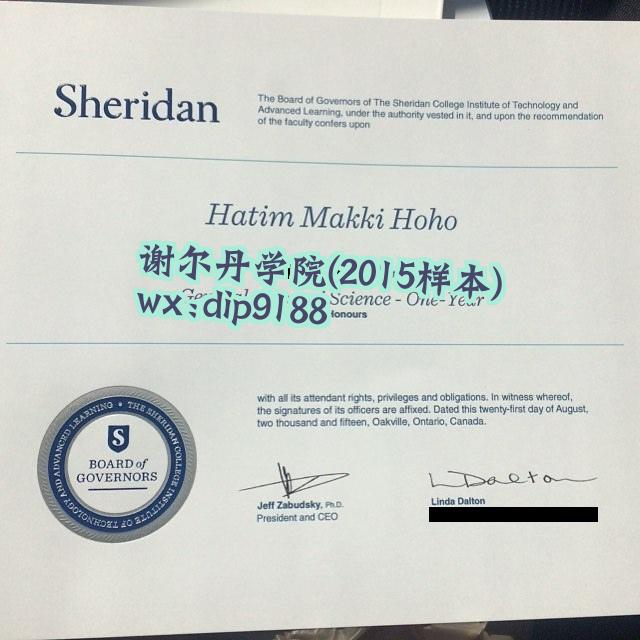 谢尔丹学院学历2015毕业证样本图