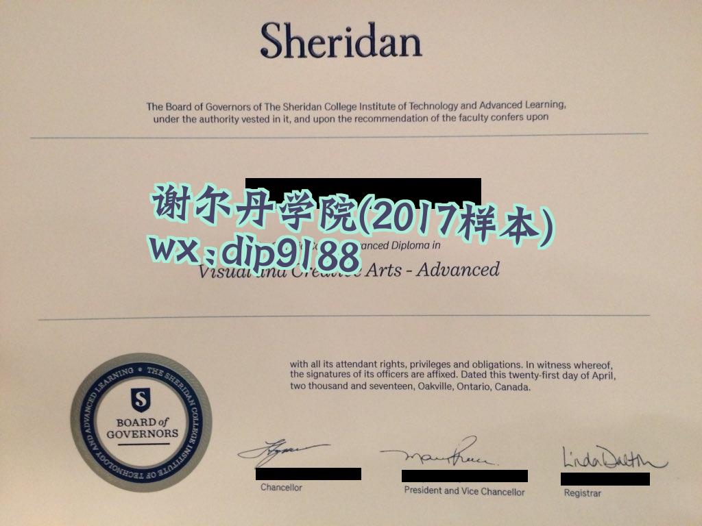 谢尔丹学院学历2017毕业证样本图