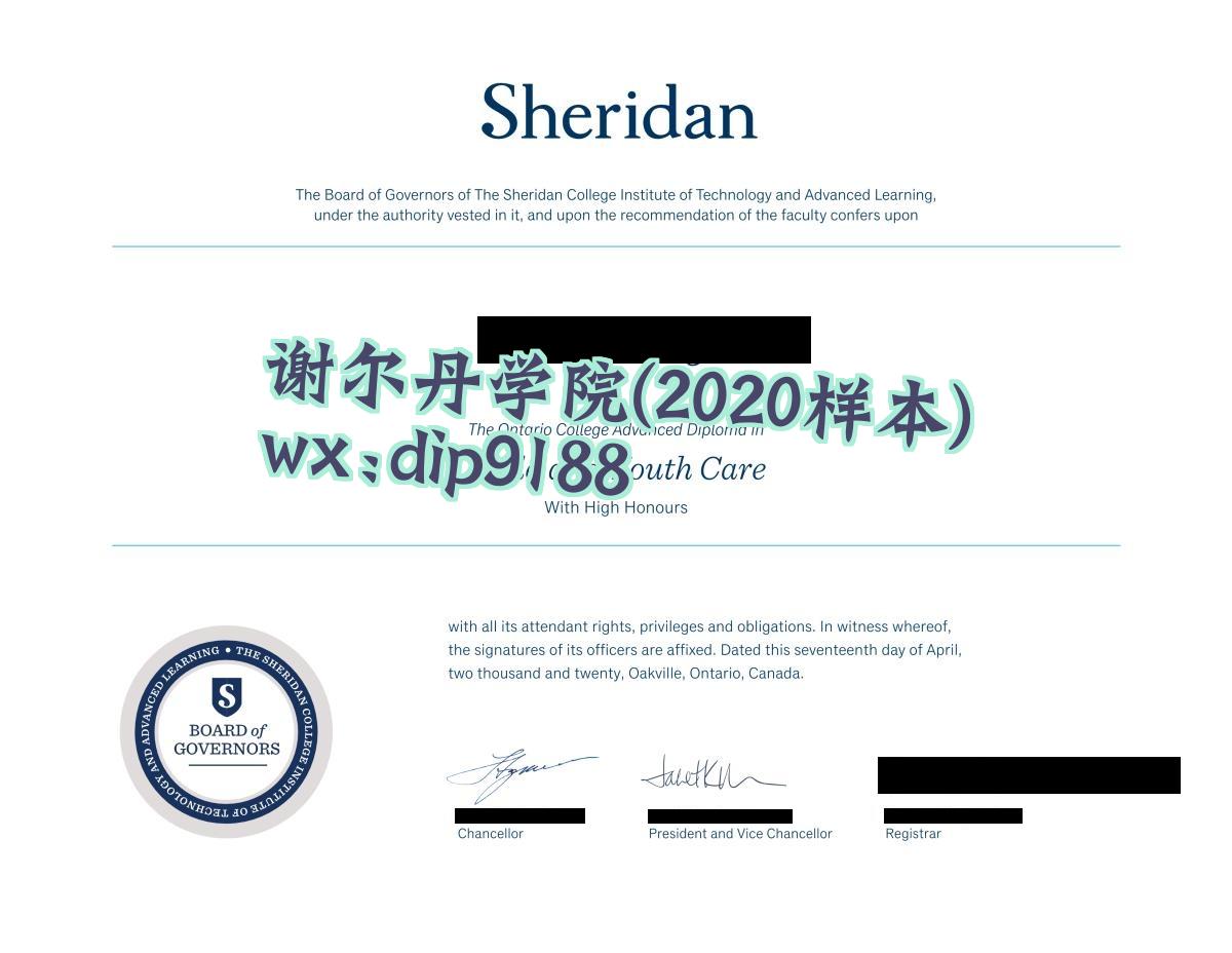 谢尔丹学院学历2020毕业证样本图