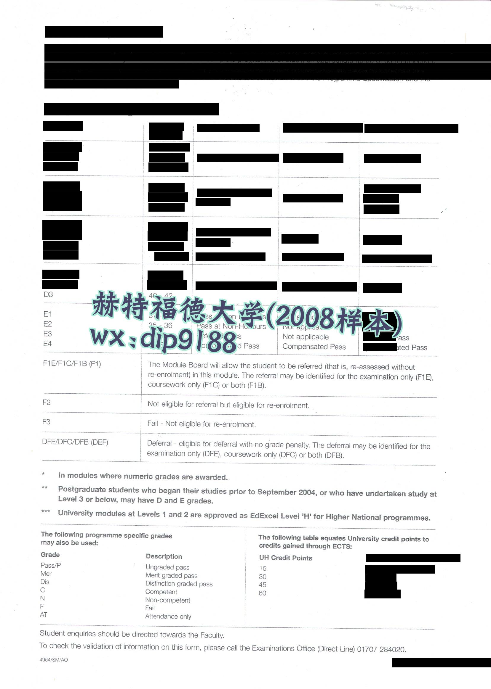 赫特福德大学学历2008毕业证样本图