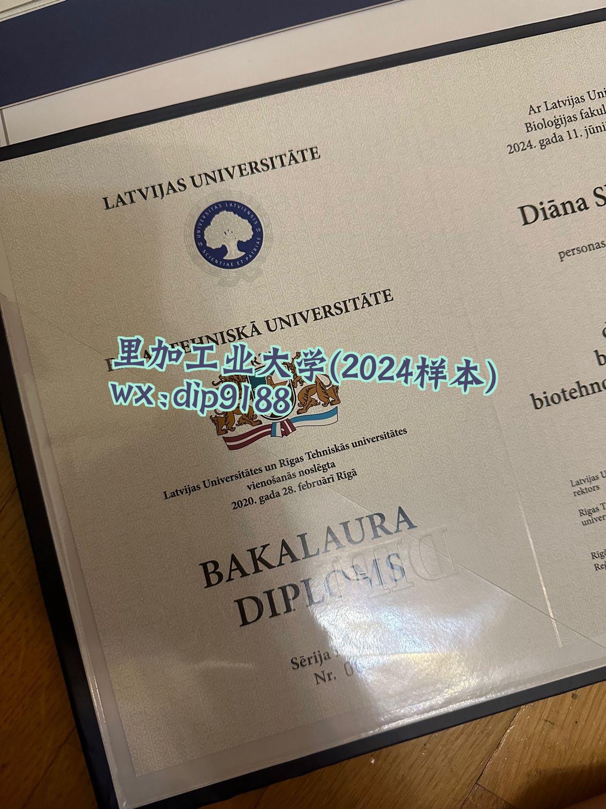 里加工业大学学历2024毕业证样本图