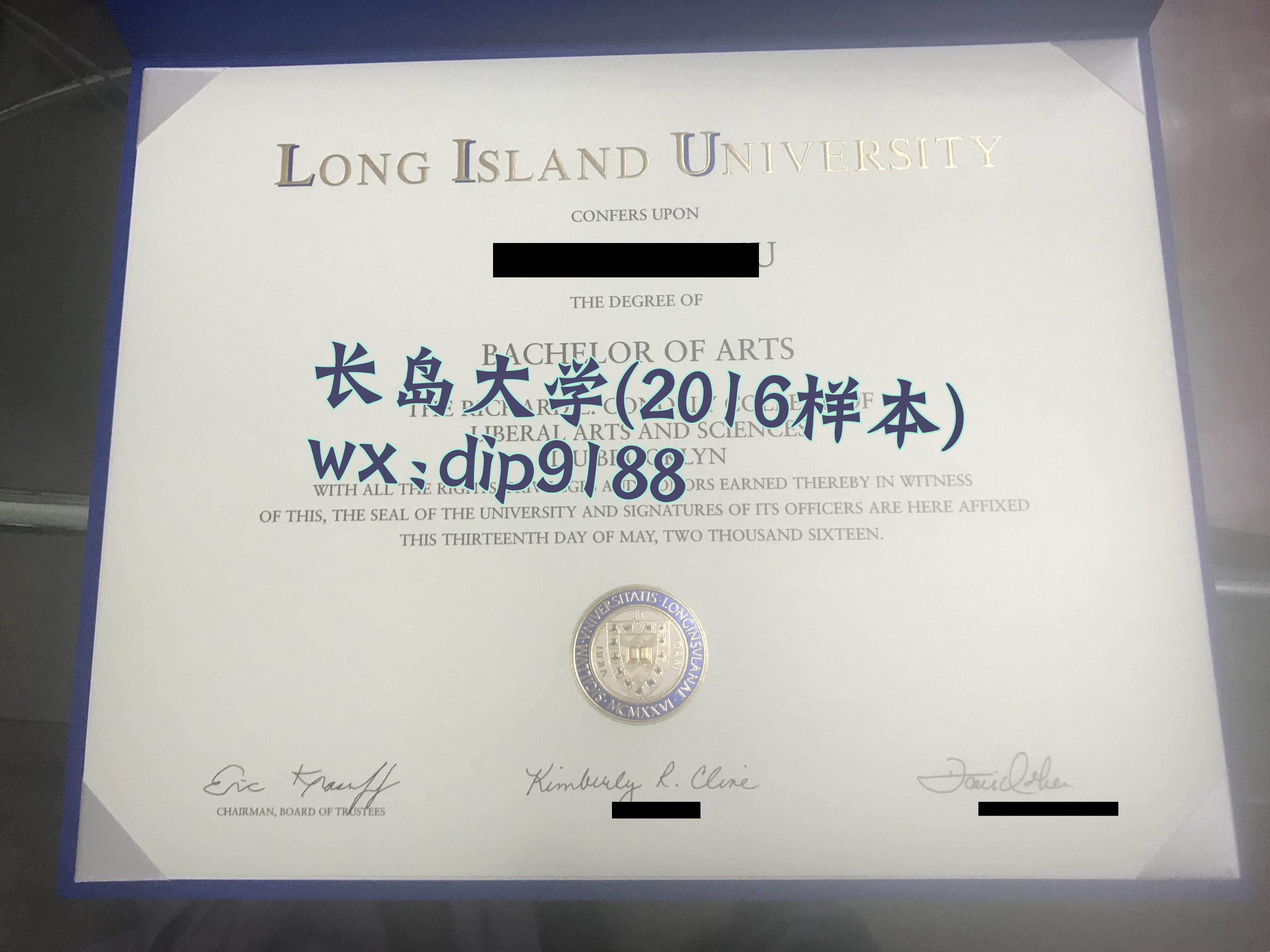 长岛大学学历2016毕业证样本图