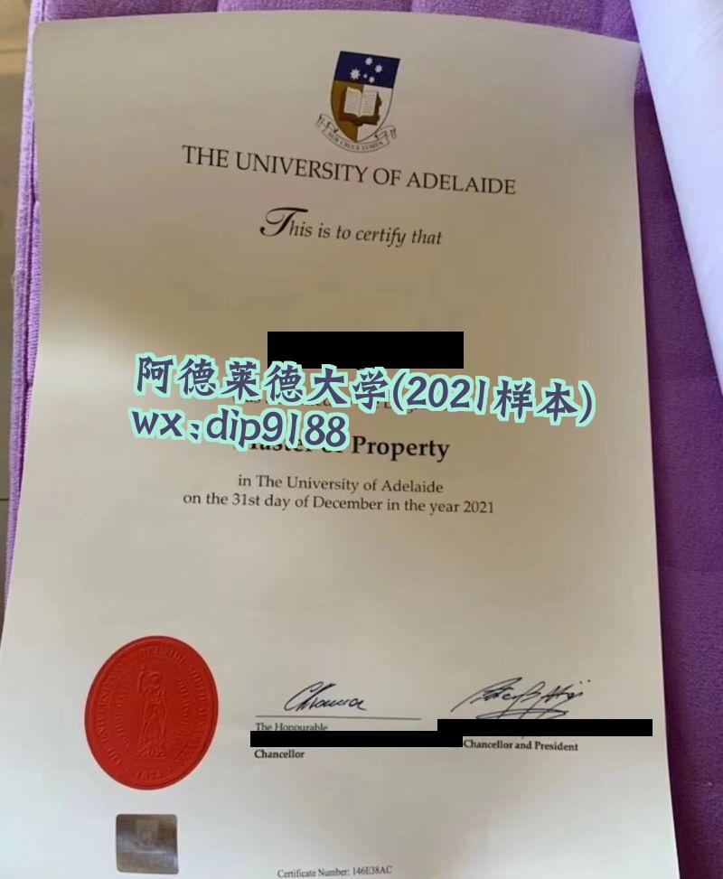 阿德莱德大学学历2021毕业证样本图
