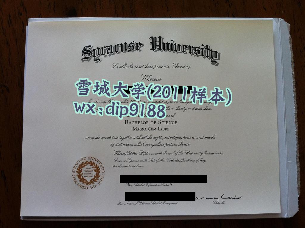 雪城大学学历2011毕业证样本图