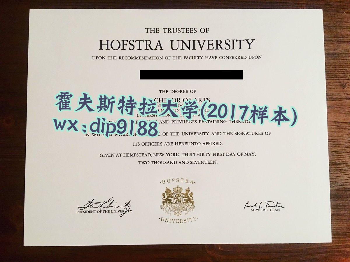 霍夫斯特拉大学学历2017毕业证样本图