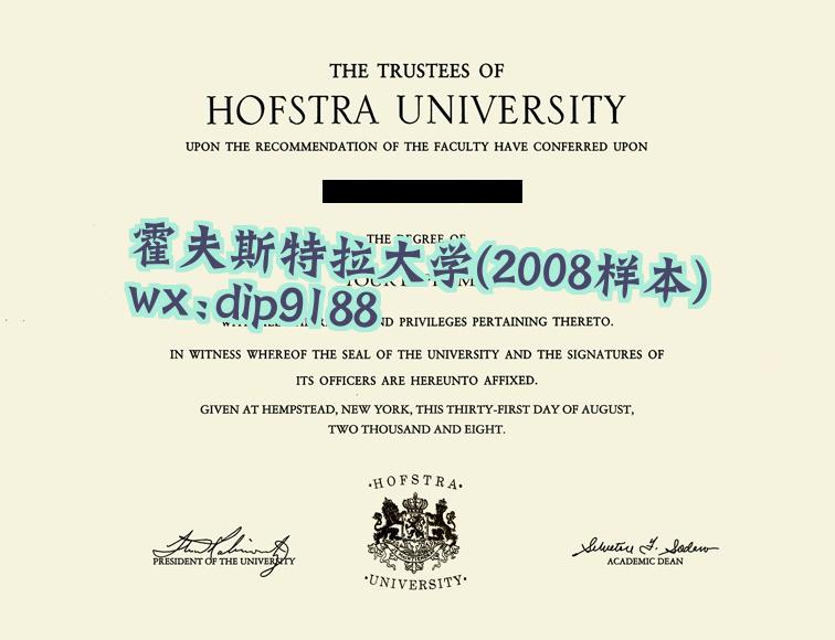 霍夫斯特拉大学学历2008毕业证样本图