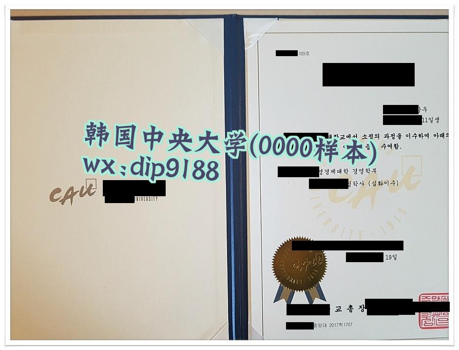 韩国中央大学学历0000毕业证样本图
