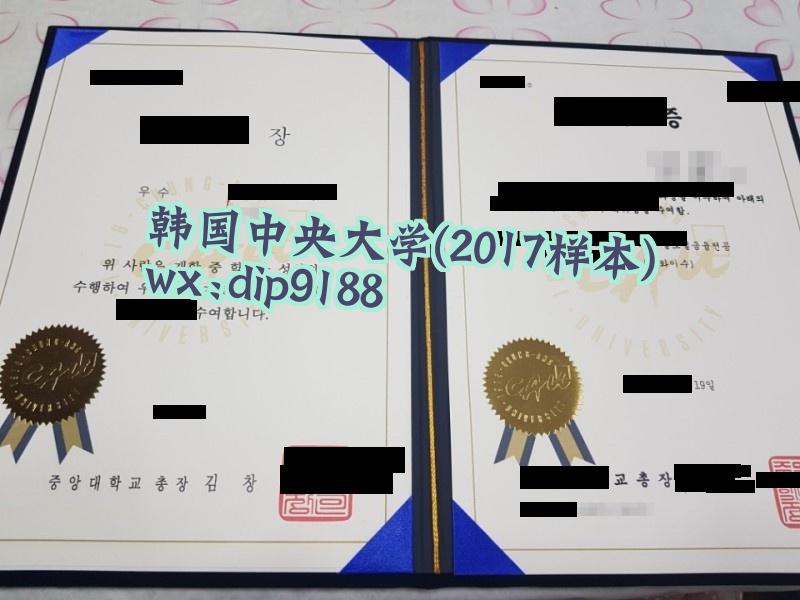 韩国中央大学学历2017毕业证样本图