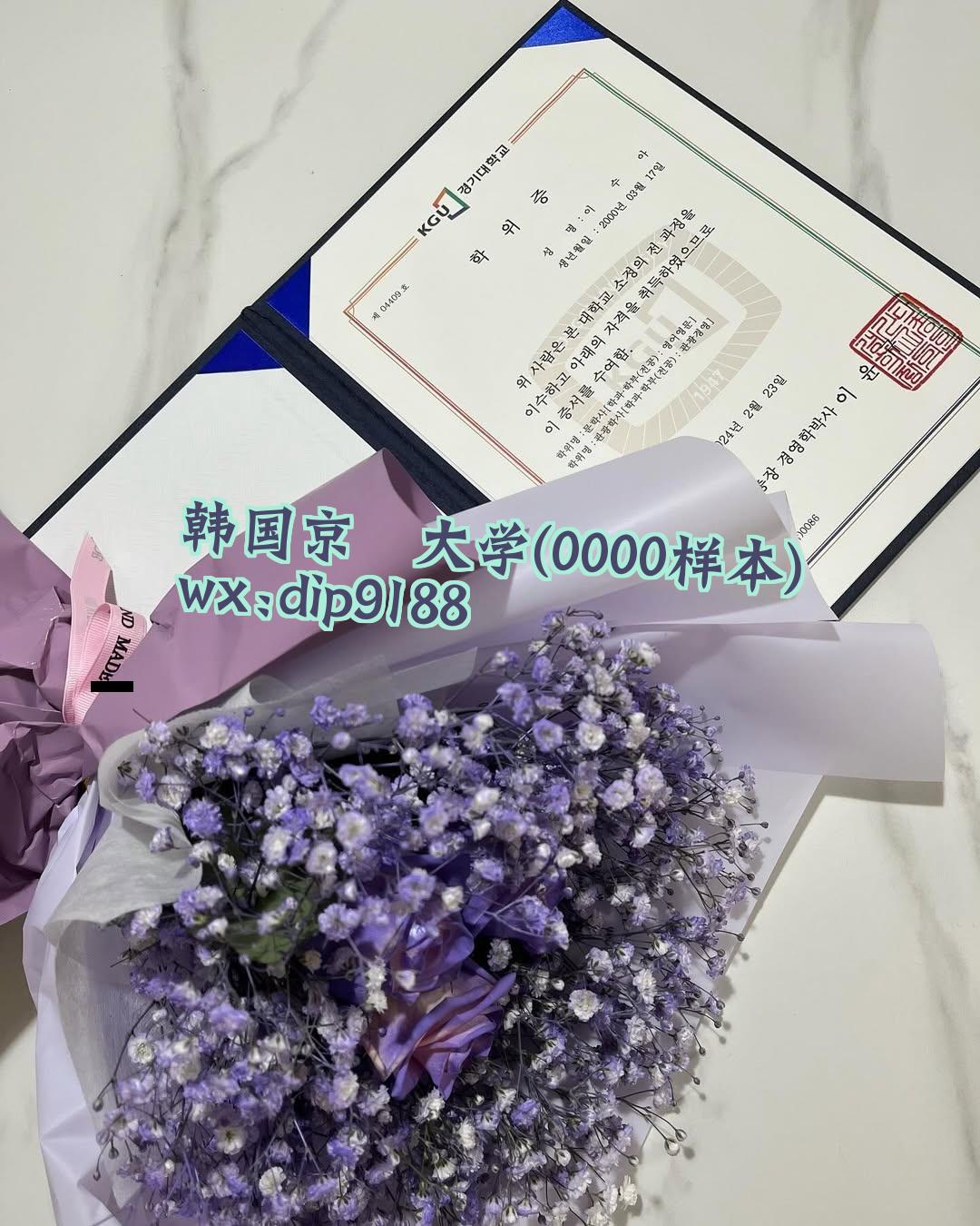 韩国京畿大学学历0000毕业证样本图