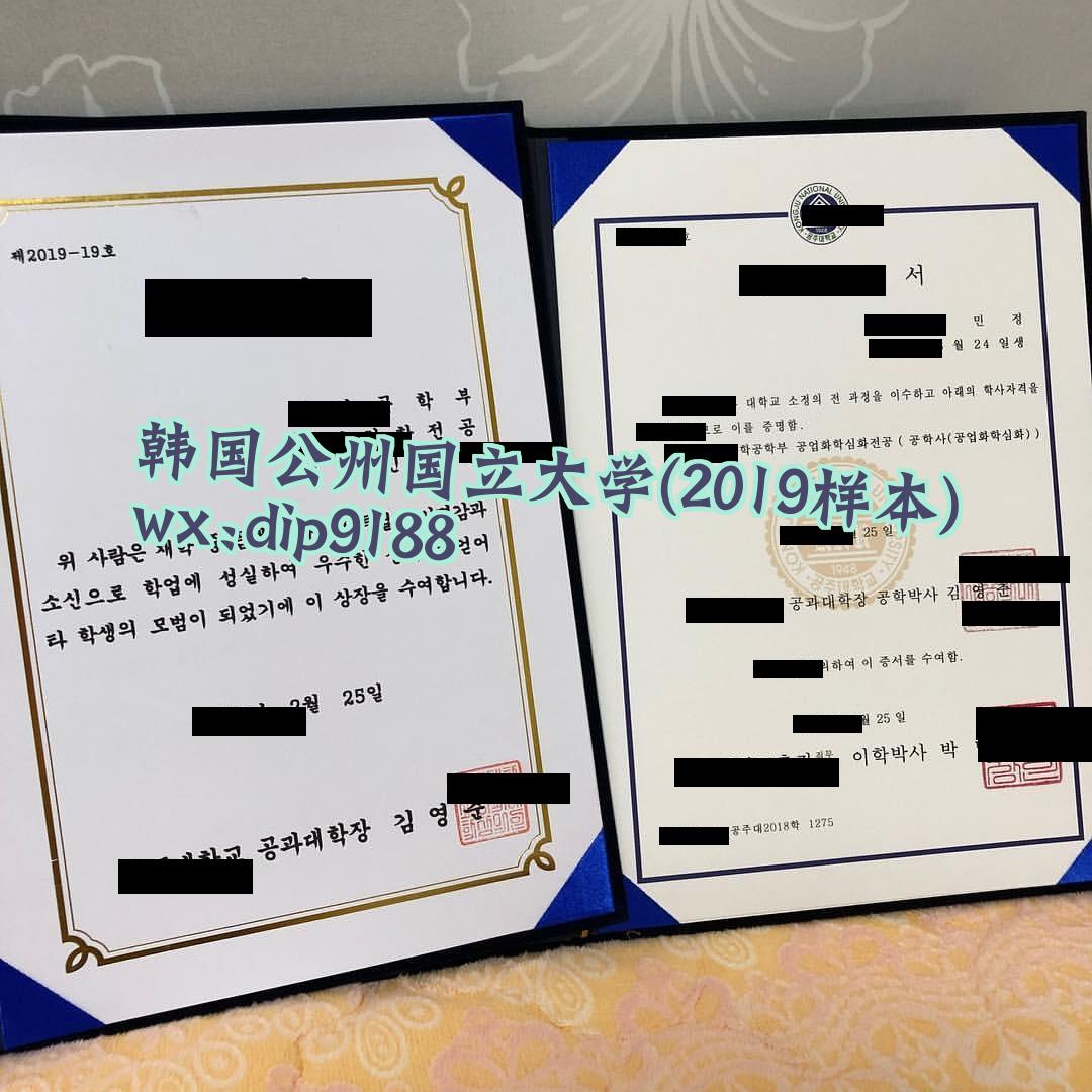 韩国公州国立大学学历2019毕业证样本图