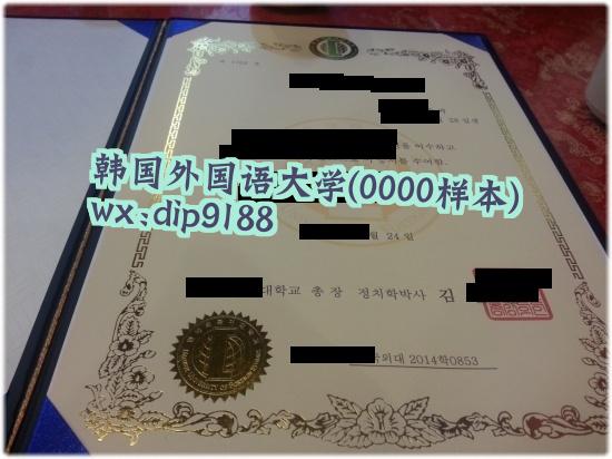 韩国外国语大学学历0000毕业证样本图