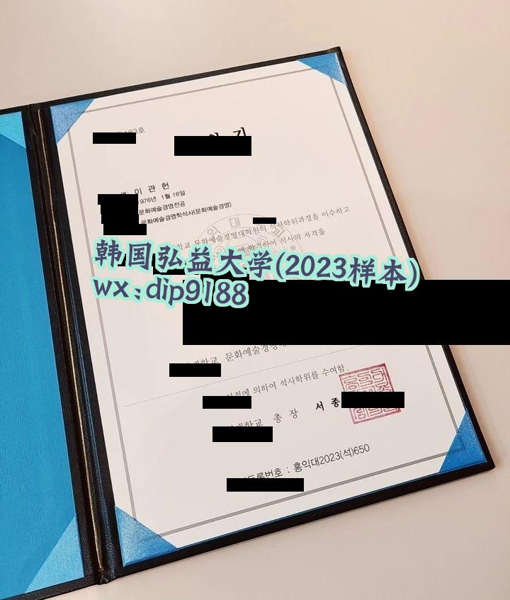 韩国弘益大学学历2023毕业证样本图