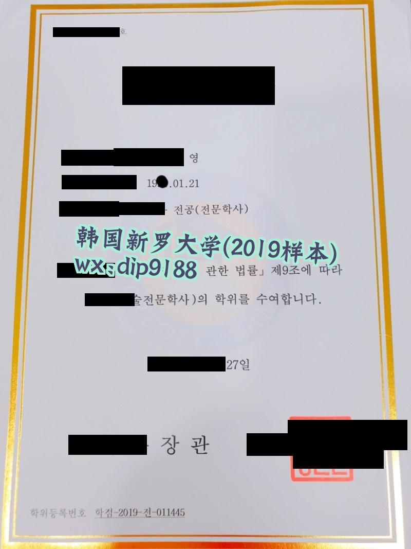 韩国新罗大学学历2019毕业证样本图