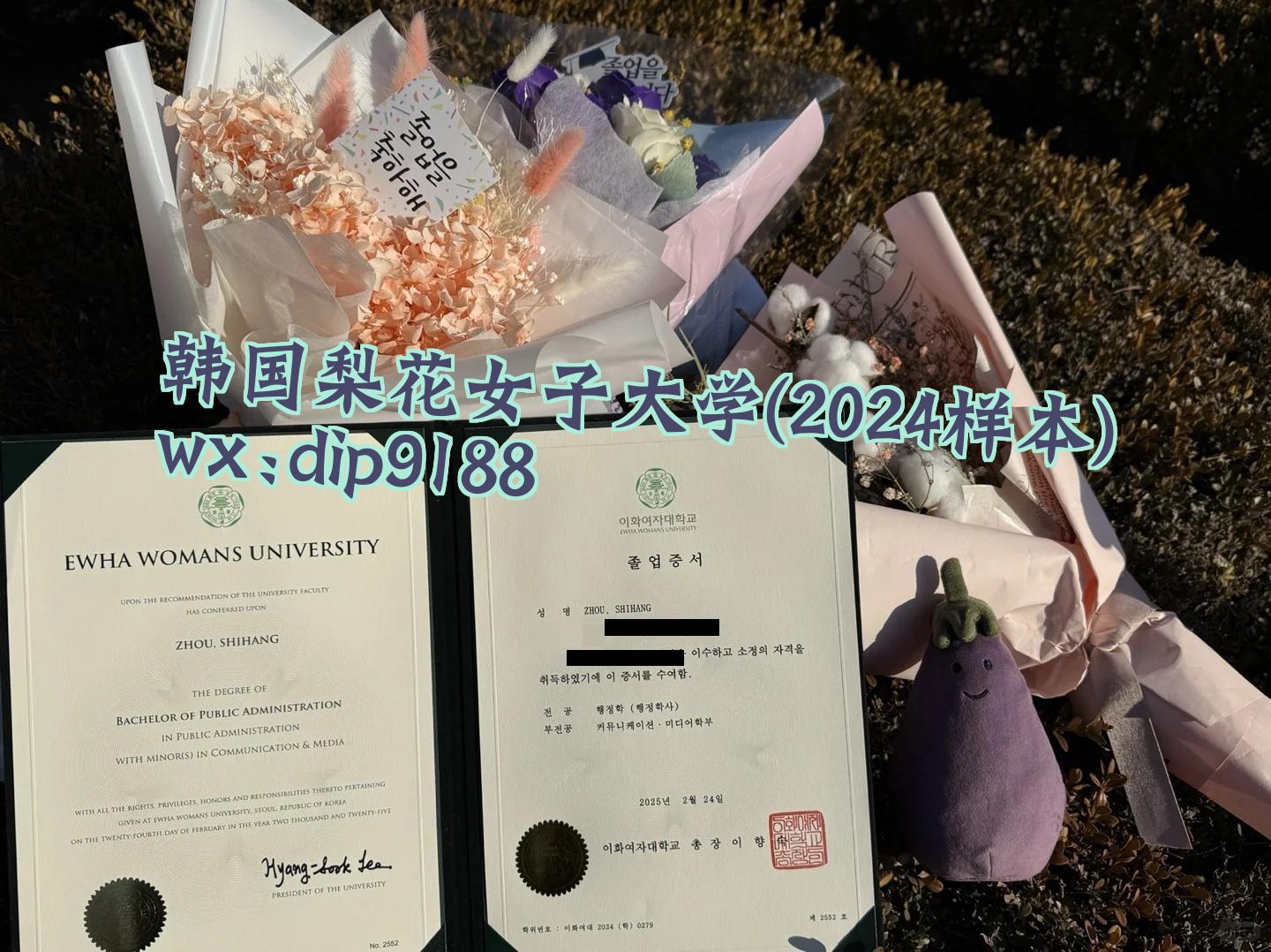 韩国梨花女子大学学历2024毕业证样本图