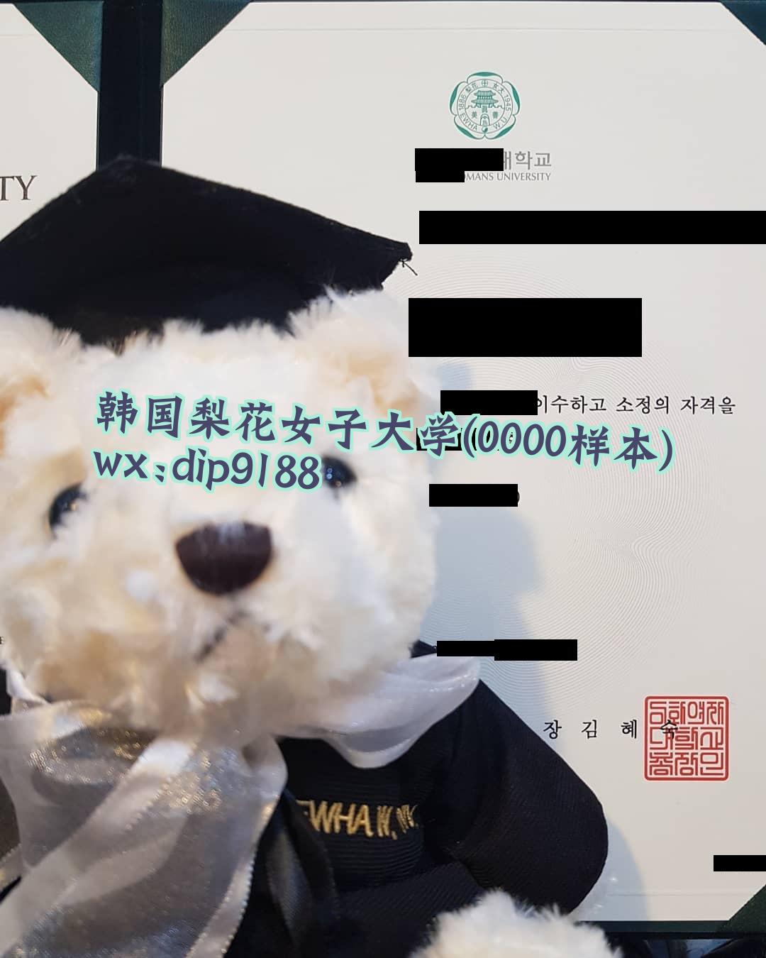 韩国梨花女子大学学历0000毕业证样本图