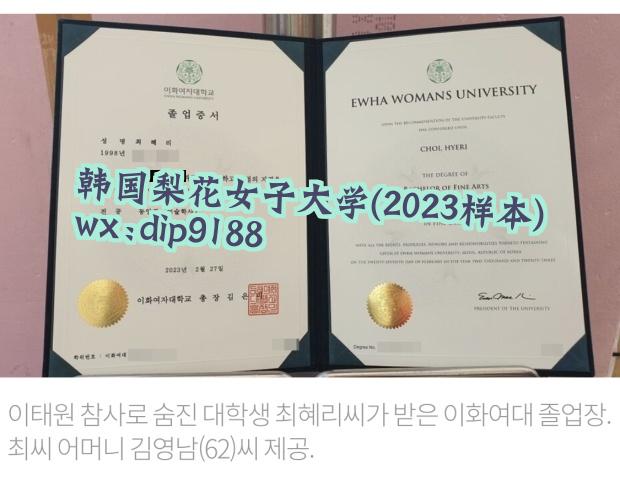 韩国梨花女子大学学历2023毕业证样本图