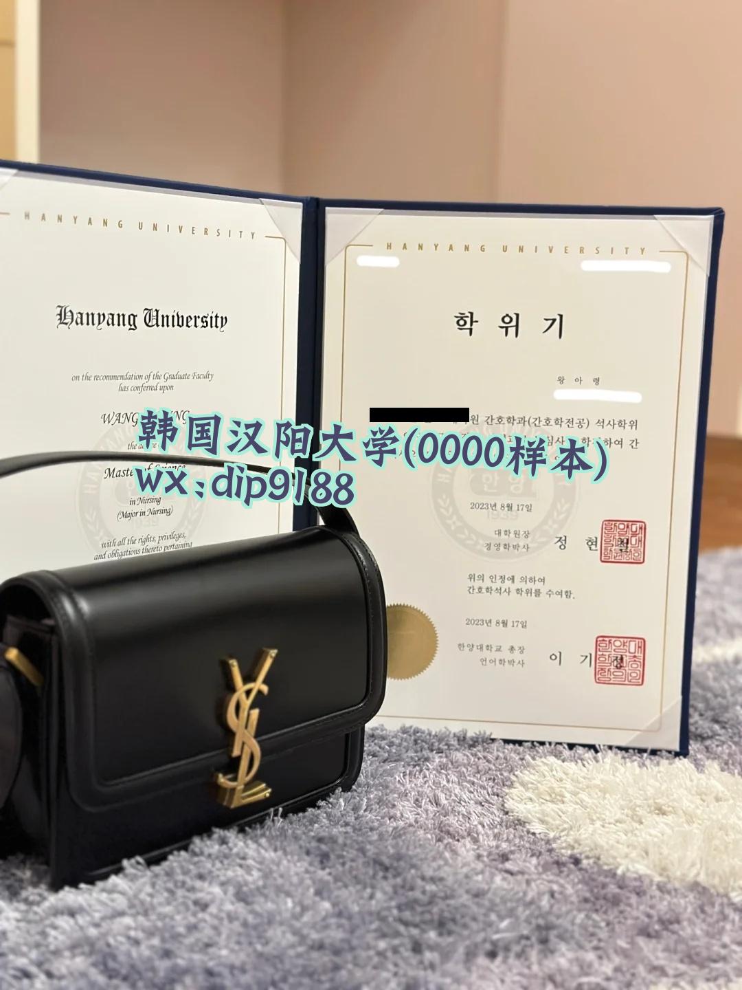 韩国汉阳大学学历0000毕业证样本图