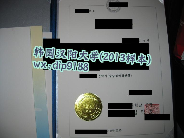 韩国汉阳大学学历2013毕业证样本图