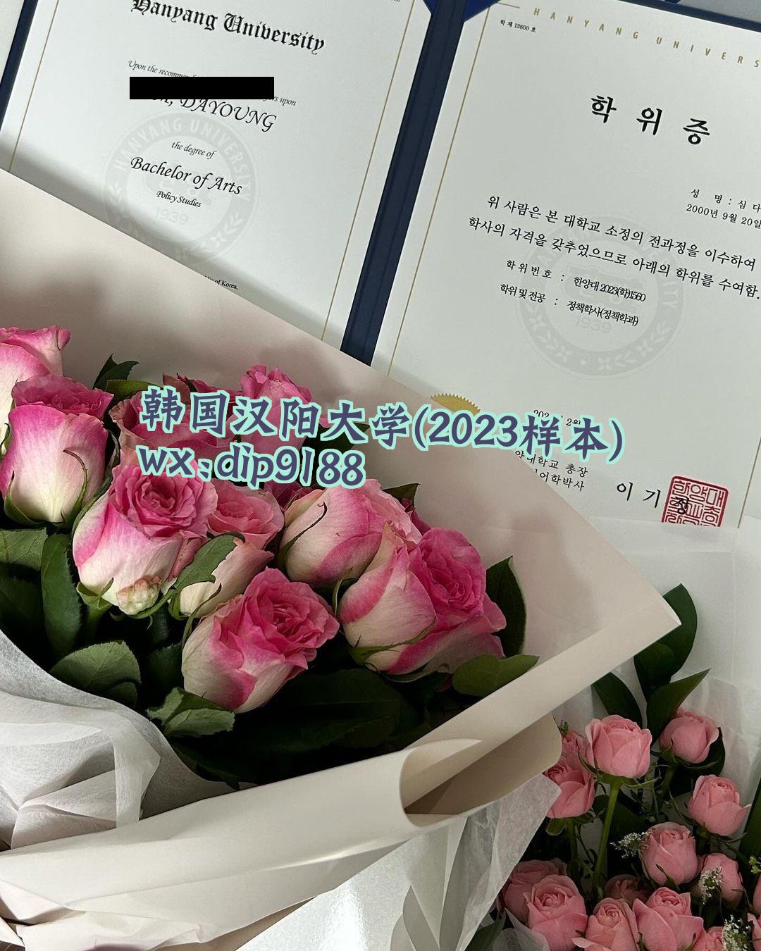 韩国汉阳大学学历2023毕业证样本图