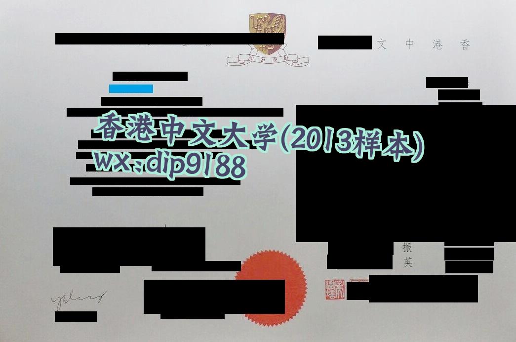 香港中文大学学历2013毕业证样本图