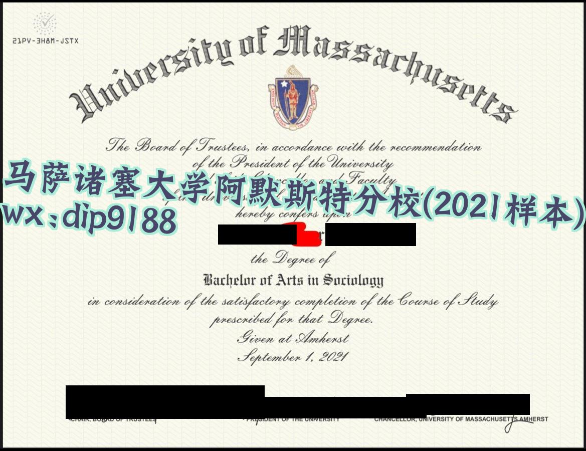 马萨诸塞大学阿默斯特分校学历2021毕业证样本图